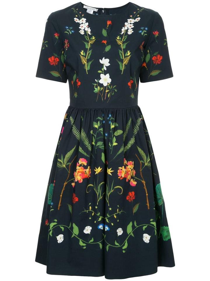 Oscar De La Renta Floral Print Sundress - Blue