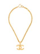 Chanel Vintage 1994 Vintage Chanel Cc Logo Pendant - Metallic