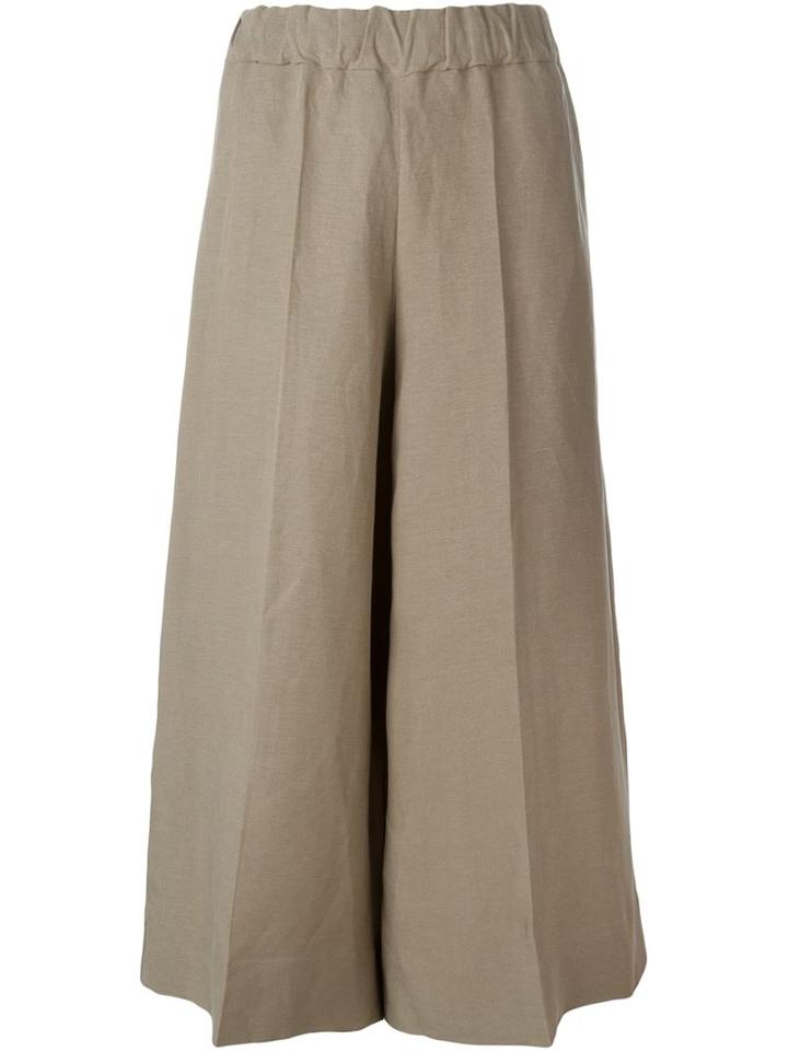 Antonio Marras Cropped Trousers, Women's, Size: 1, Nude/neutrals, Viscose/lyocell/linen/flax