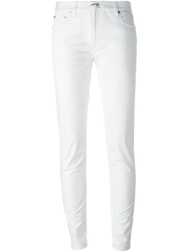 Maison Margiela Classic Skinny Trousers, Women's, Size: 40, White, Cotton/spandex/elastane