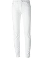 Maison Margiela Classic Skinny Trousers, Women's, Size: 40, White, Cotton/spandex/elastane