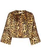 Adam Lippes Cropped Printed Jacket - Orange