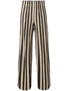 D.exterior Striped Knitted Palazzo Pants - Brown