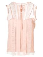 Red Valentino Ruffled Tulle Blouse - Neutrals