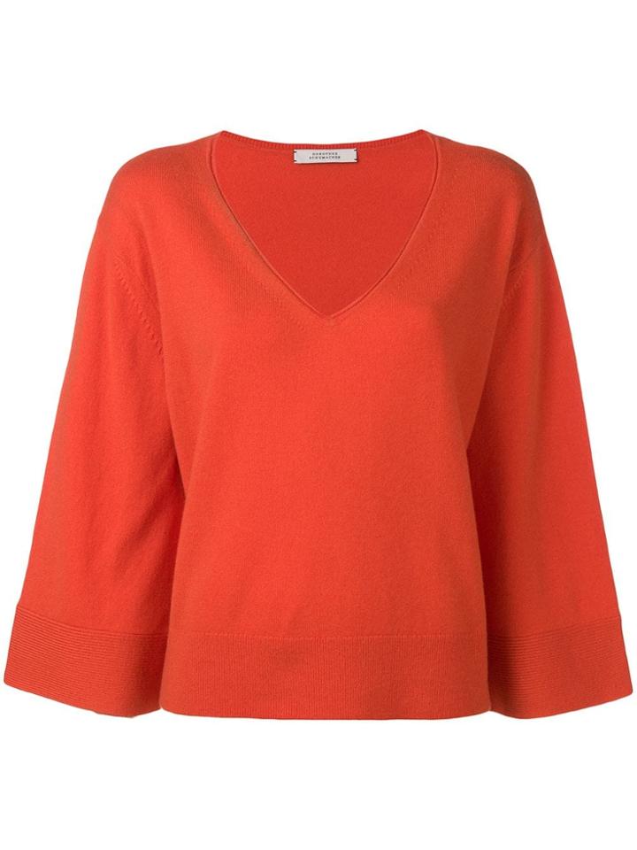 Dorothee Schumacher Knit Loose Fit V-neck Jumper - Orange