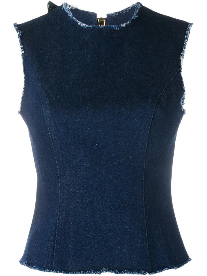 Natasha Zinko Zip Up Denim Top