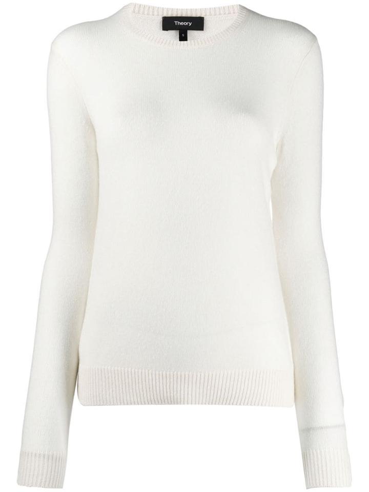 Theory Fine Knit Sweater - White