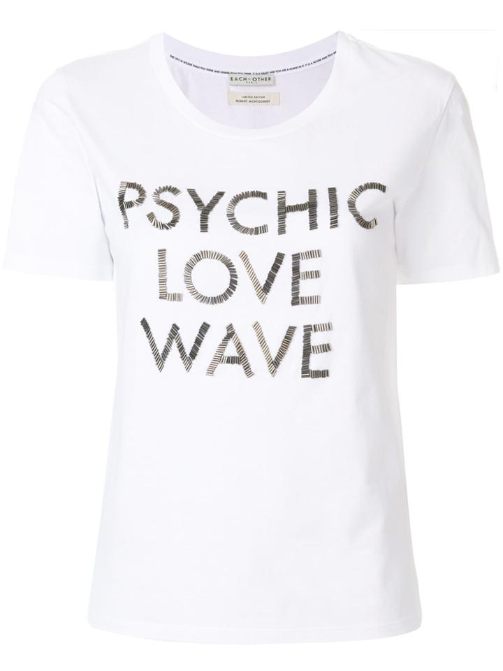Each X Other Embellished Slogan T-shirt - White