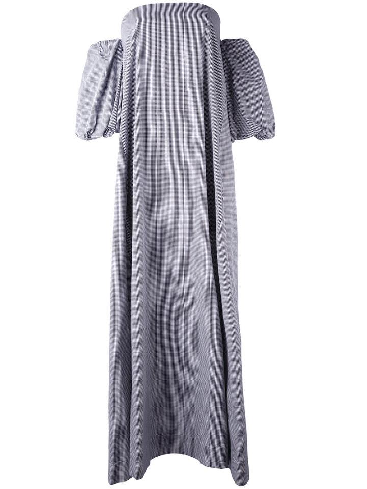 Erika Cavallini - Off-shoulder Dress - Women - Cotton - 40, Black, Cotton