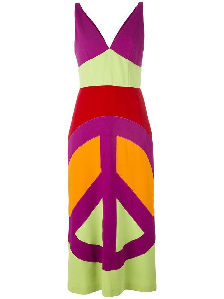 Moschino Pre-owned Peace Print Maxi Dress - Multicolour