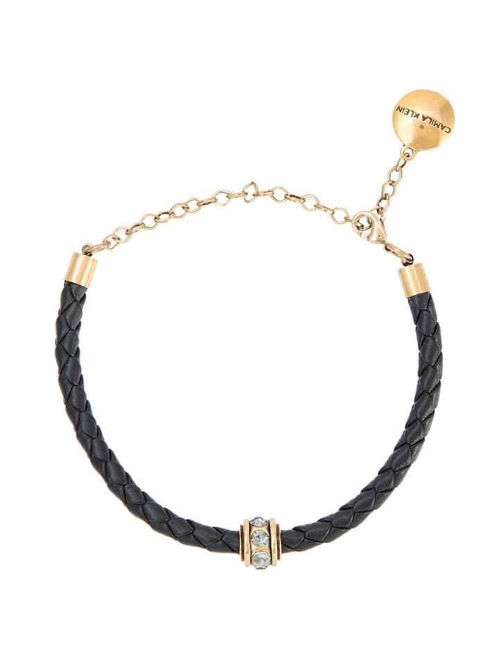 Camila Klein Woven Anklet - Black