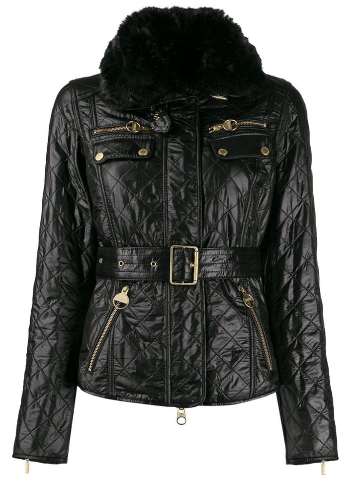 Barbour Quilted Belted Biker Jacket - Black