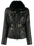 Barbour Quilted Belted Biker Jacket - Black