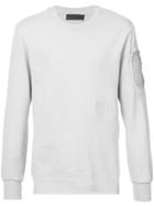 Rh45 Distressed Sweatshirt - Grey