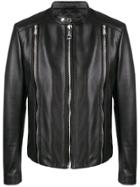 Les Hommes Fitted Zip Jacket - Black