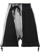 11 By Boris Bidjan Saberi Drawstring Drop Crotch Sweatshorts, Men's, Size: Medium, Black, Cotton