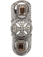 Loree Rodkin Maltese Cross Bondage Diamond Ring, Women's, Size: 8, Metallic, 18kt White Gold