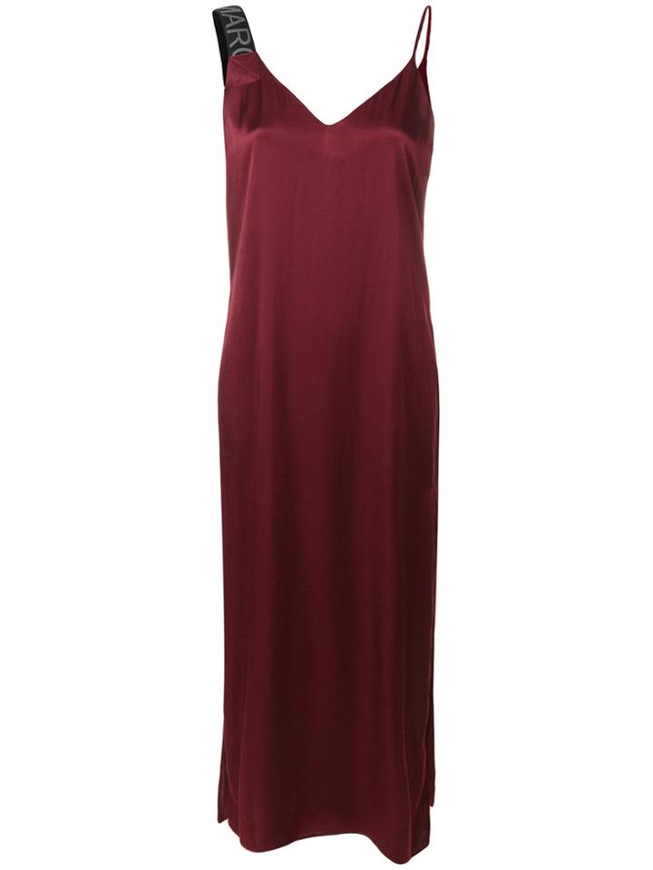 Marcelo Burlon County Of Milan Logo Strap Shift Dress - Red