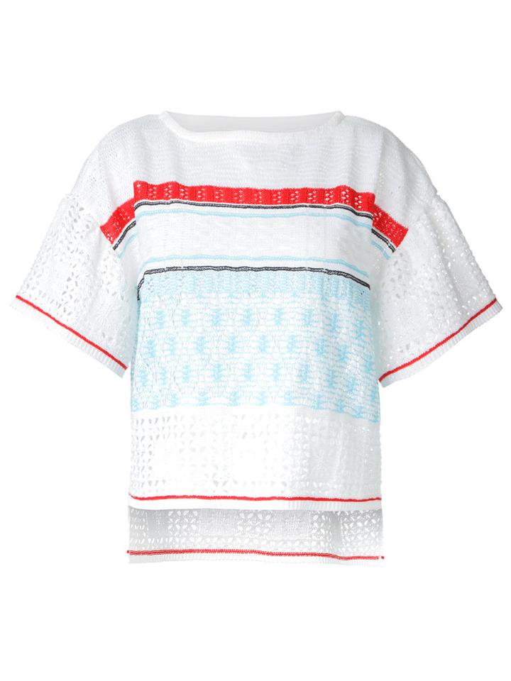 Coohem - Lightweight Knit Top - Women - Linen/flax/polyester/nylon - 38, White, Linen/flax/polyester/nylon