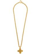 Chanel Pre-owned Cross Pendant Long Necklace - Gold