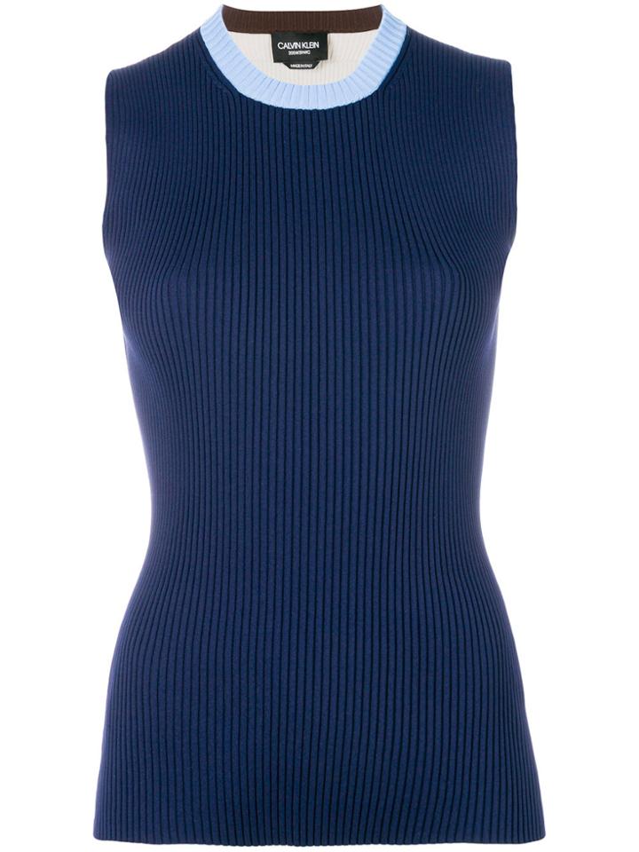 Calvin Klein 205w39nyc Colour-blocked Sleeveless Top - Blue
