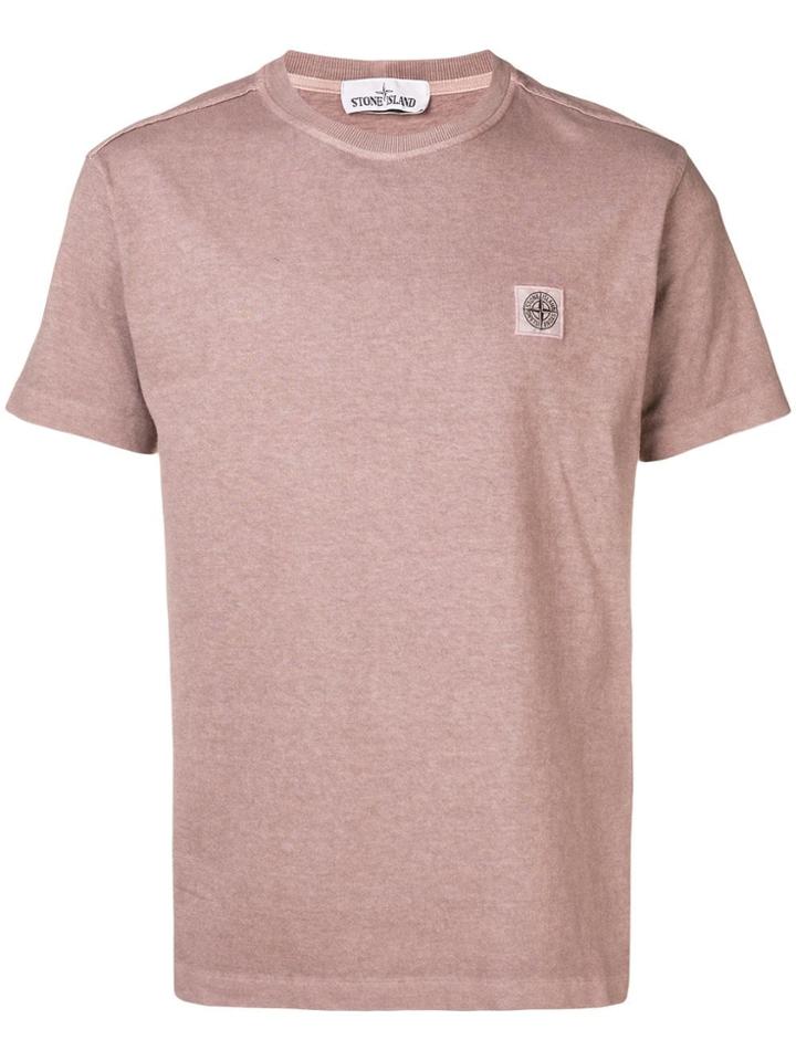 Stone Island Logo Patch T-shirt - Pink