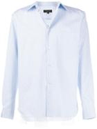 Comme Des Garçons Homme Plus Striped Long-sleeve Shirt - Blue