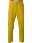 Golden Goose Deluxe Brand Raw Edge Hem Jeans, Men's, Size: 36, Yellow/orange, Cotton