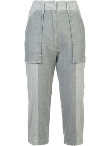 Victor Alfaro Cropped Trousers - Grey