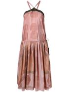 Volantis G.v. Majil - Halterneck Dress - Women - Silk - One Size, Pink/purple, Silk