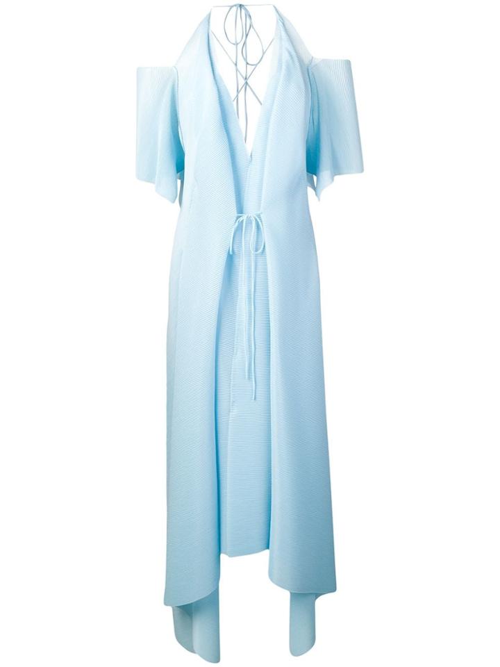 Roland Mouret Ballard Cold-shoulder Dress - Blue