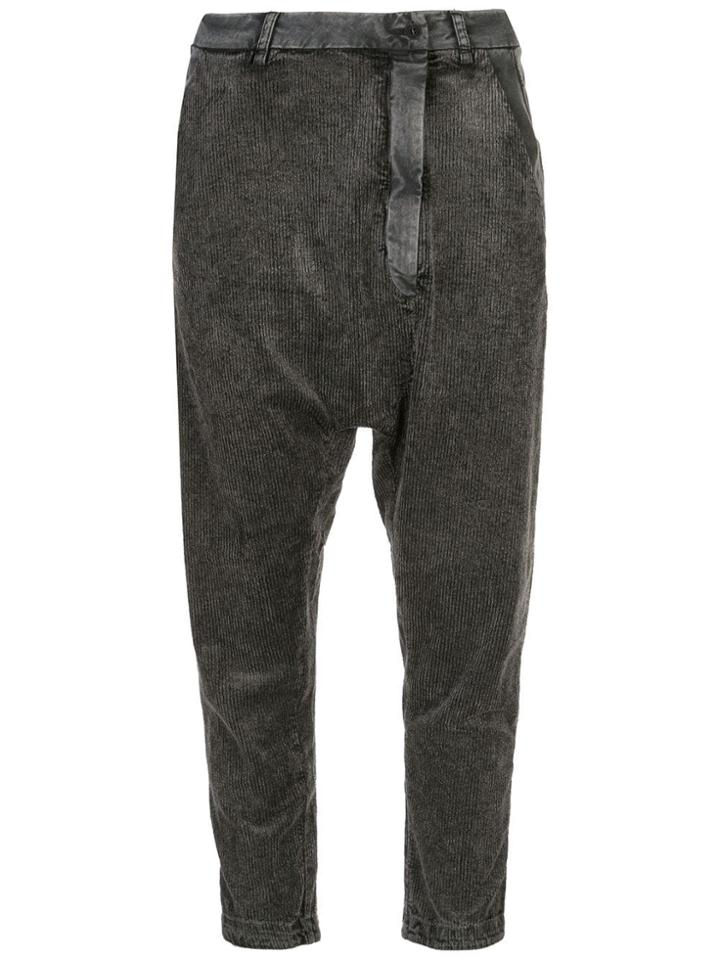 Transit Cropped Drop-crotch Trousers - Grey