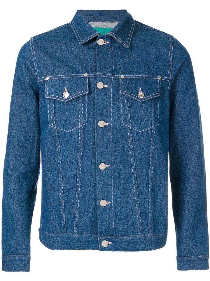 Paura Unwashed Jeans Jacket - Blue