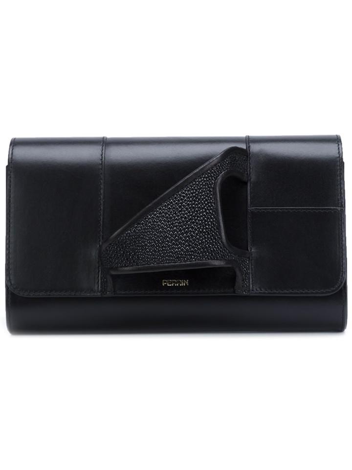 Perrin Paris Handle Clutch Bag - Black