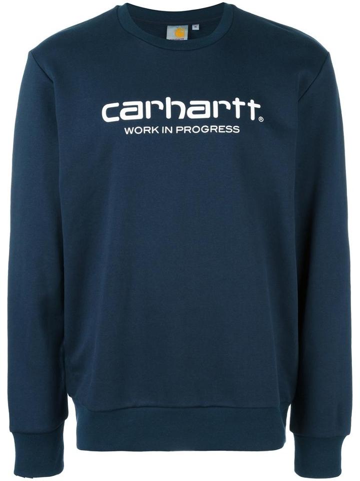 Carhartt Logo Print Sweatshirt, Men's, Size: Xl, Blue, Cotton