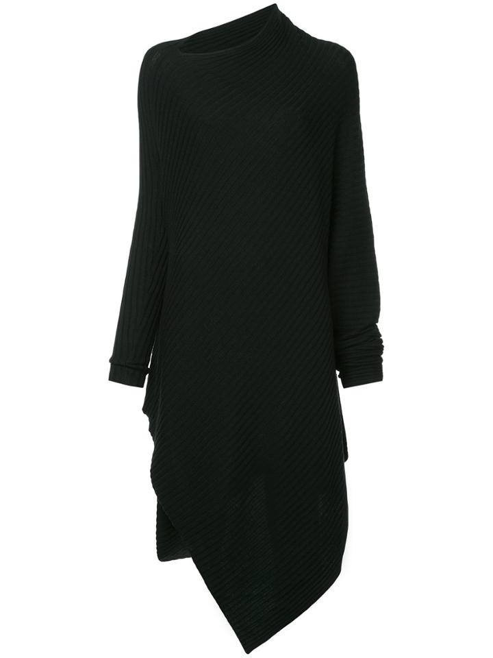 Taylor Long Draped Sweater - Black
