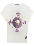 Antpitagora Sheer Digital Print T-shirt, Women's, Size: Medium, Nude/neutrals, Polyimide