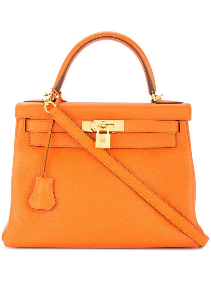 Hermès Vintage Kelly 25 2way Hand Bag - Orange