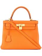 Hermès Vintage Kelly 25 2way Hand Bag - Orange
