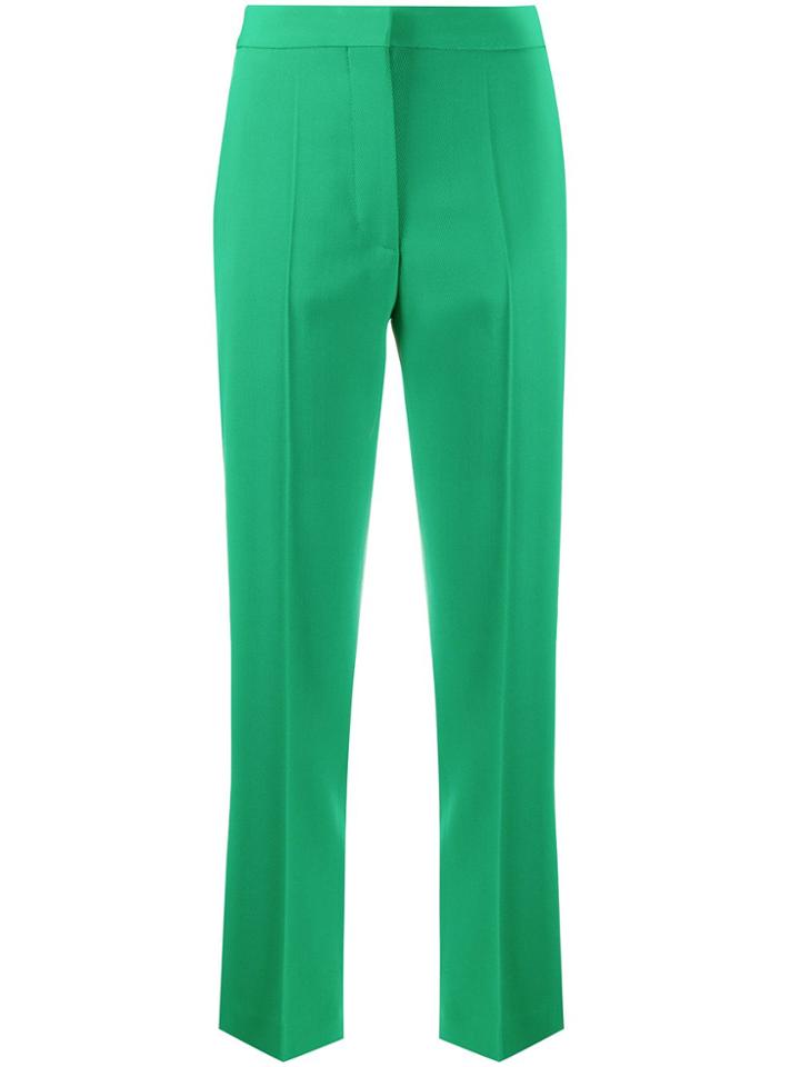 Stella Mccartney Cropped Straight-leg Trousers - Green