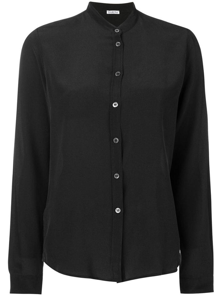 Barena Mandarin Collar Shirt - Black