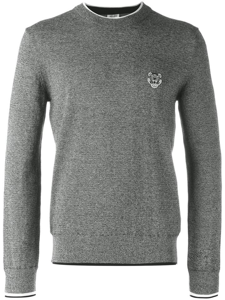 Kenzo Mini Tiger Jumper, Men's, Size: Large, Grey, Cotton