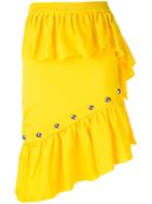 Marques'almeida - Studded Ruffle Skirt - Women - Polypropylene - S, Yellow/orange, Polypropylene