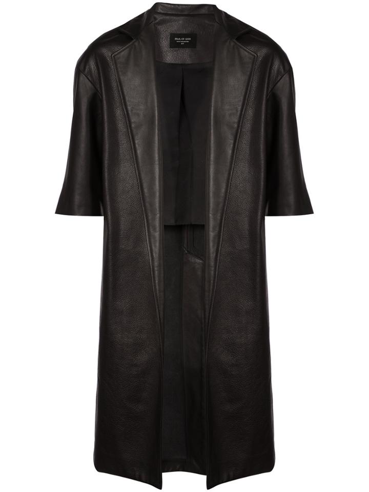 Fear Of God Shortsleeved Overcoat - Black