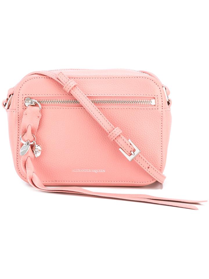 Alexander Mcqueen Tassel Detail Shoulder Bag, Women's, Pink/purple, Leather