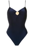 Adriana Degreas Spaghetti Straps Swim Suit - Blue