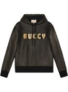 Gucci Felpa In Cotone Con Stampa Guccy - Black