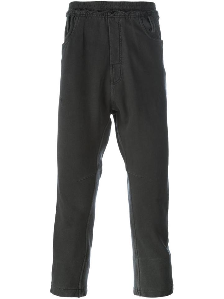 Haider Ackermann Cropped Track Pants, Men's, Size: Xs, Grey, Cotton/rayon