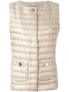 Herno Padded Gilet, Women's, Size: 42, Nude/neutrals, Polyamide/cotton/acetate