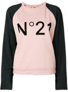 No21 Branded Raglan-sleeve Sweatshirt - Nude & Neutrals